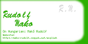 rudolf mako business card